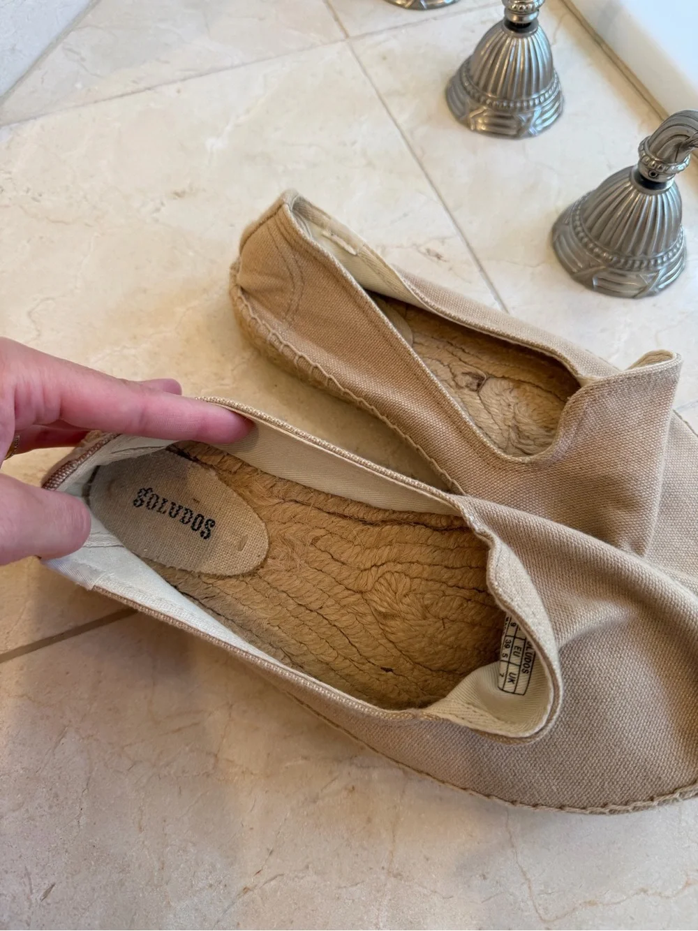 Soludos Tan Canvas Espadrille Flats